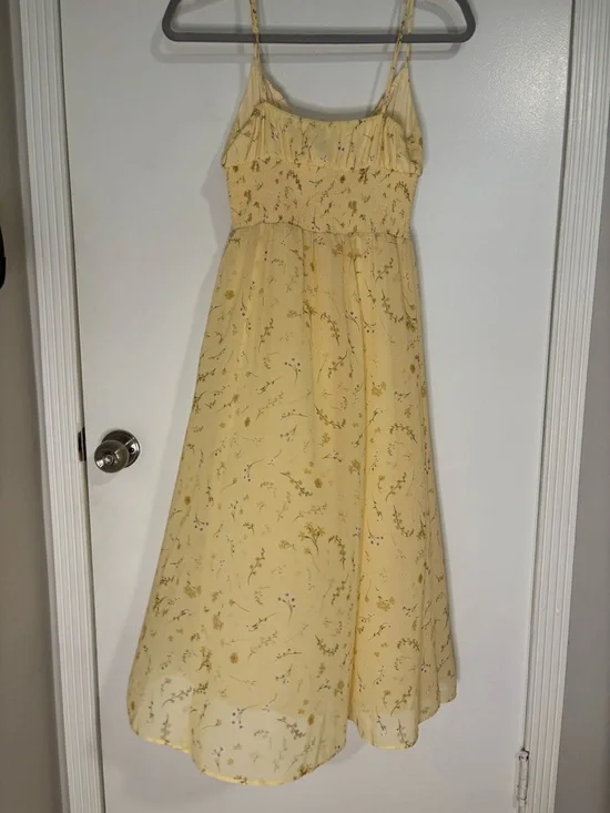 Wilfred Yellow Floral Spaghetti-Strap Dress - Picture 4 of 6